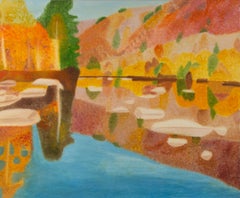 Tongshan Xue Abstract Original Acrylic On Canvas "Reflection"