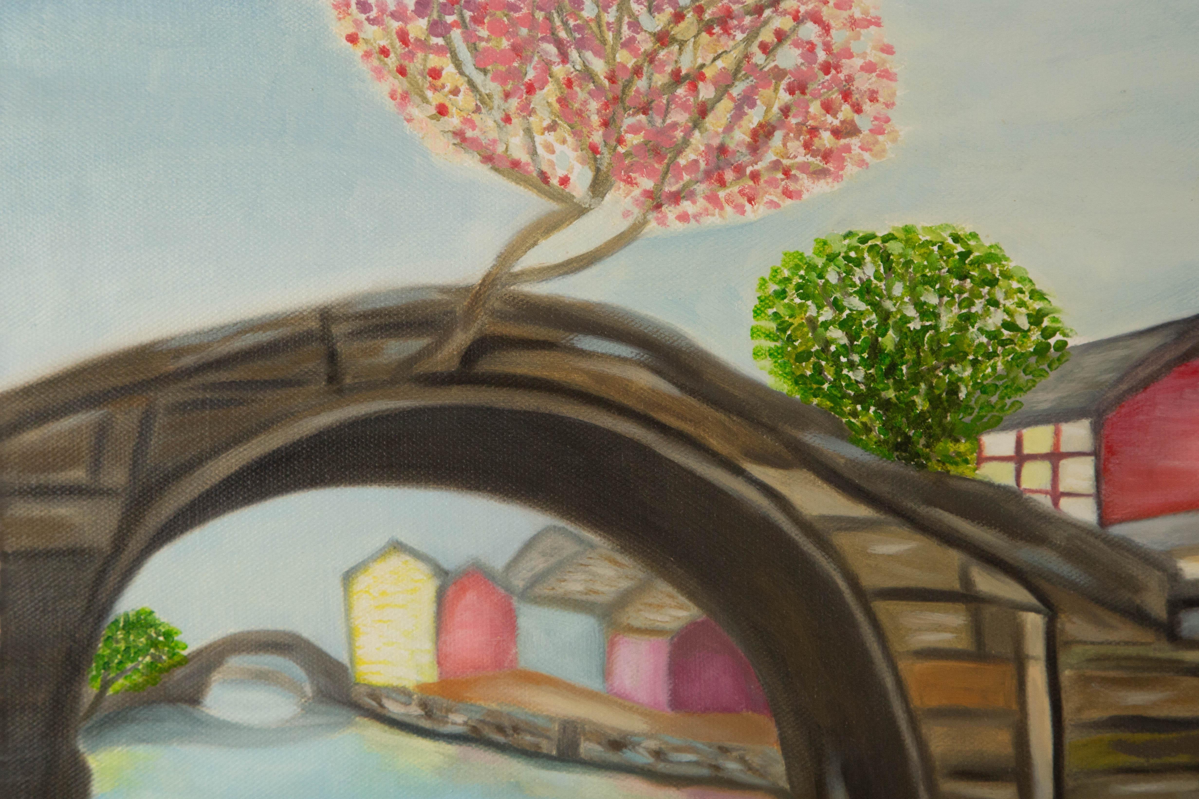 Tongshan Xue Landscape Original Acrylic On Canvas 