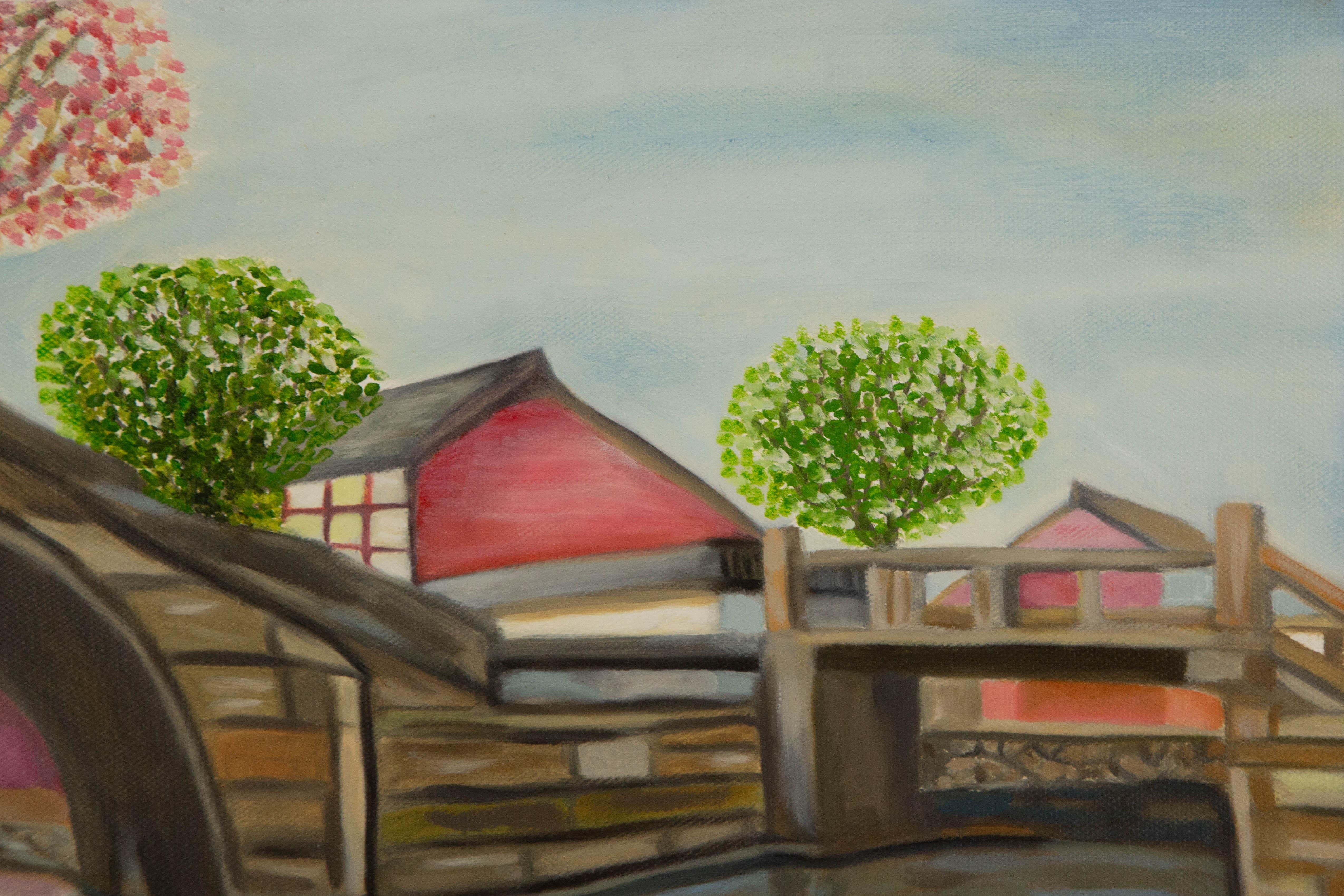 Tongshan Xue Landscape Original Acrylic On Canvas 