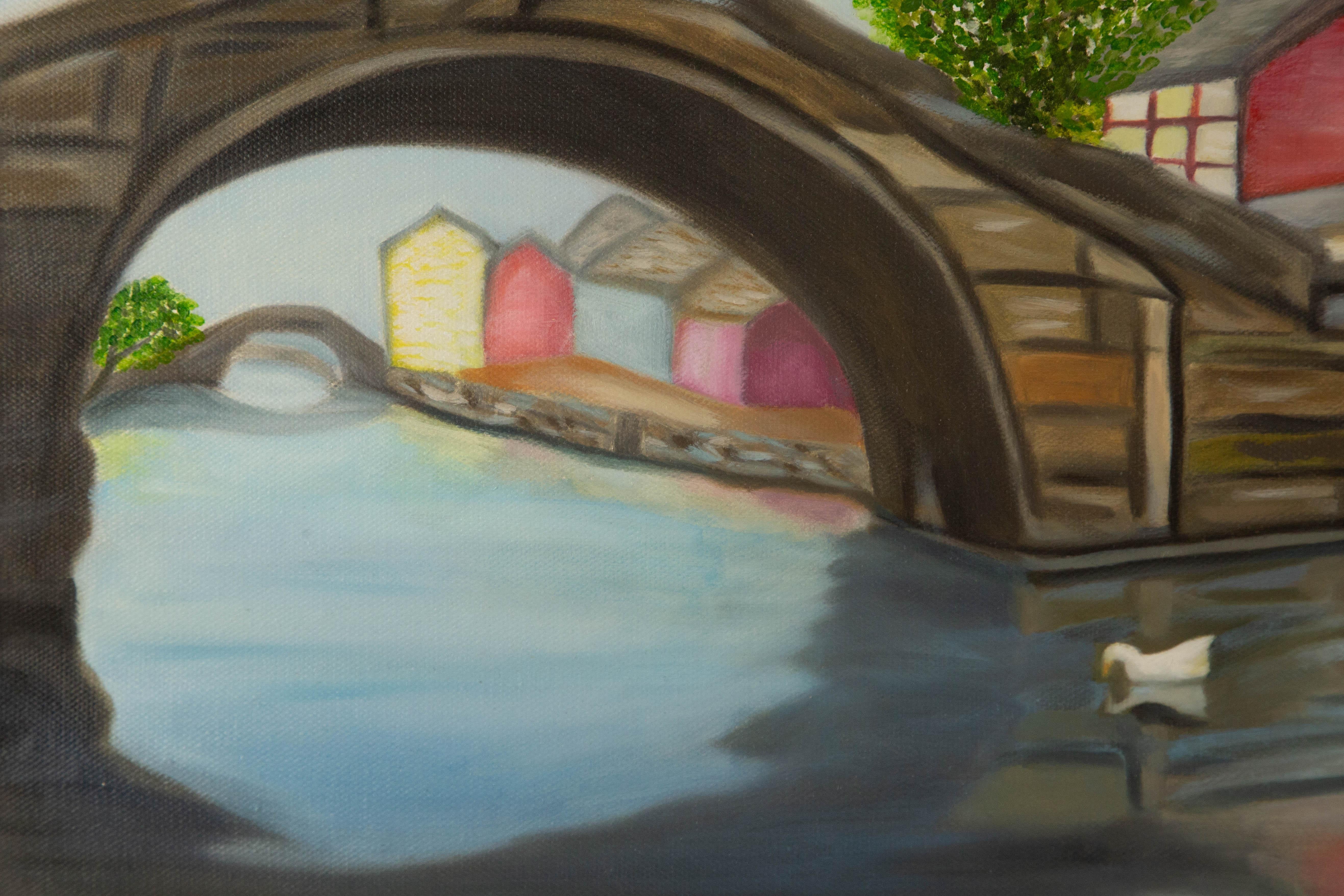 Tongshan Xue Landscape Original Acrylic On Canvas 