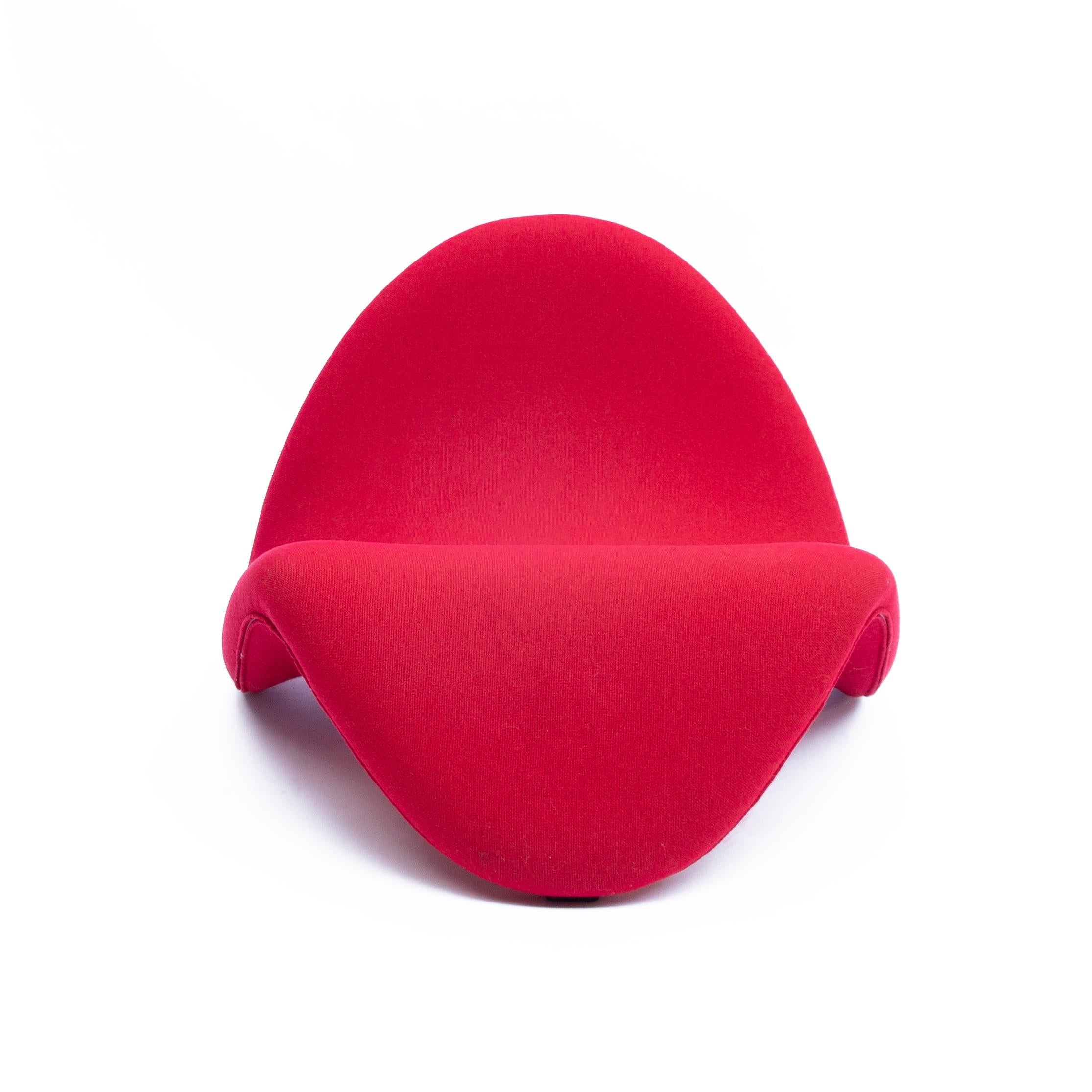 Late 20th Century Tongue Chair by Pierre Paulin for Artifort, Fabric Brique Red, 1970s