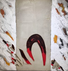 Antoni Amat Carré Texture Collage Peinture à l'acrylique technique mixte