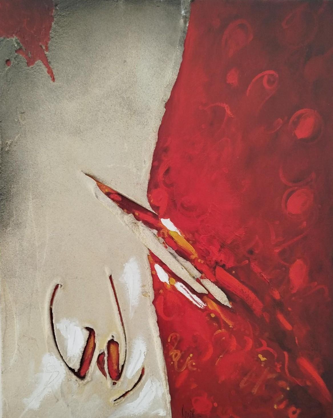 Antoni Amat   pittura acrilica astratta a tecnica mista - Painting di Toni AMAT