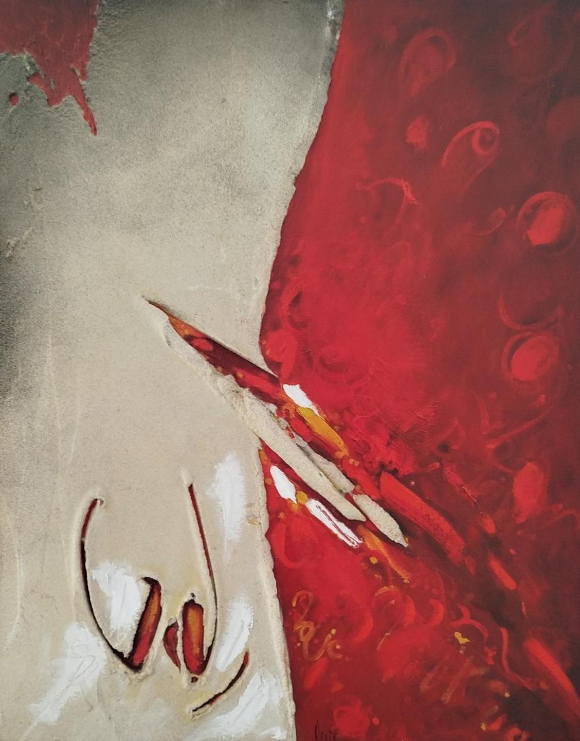 Antoni Amat   pittura acrilica astratta a tecnica mista - Painting Astratto di Toni AMAT
