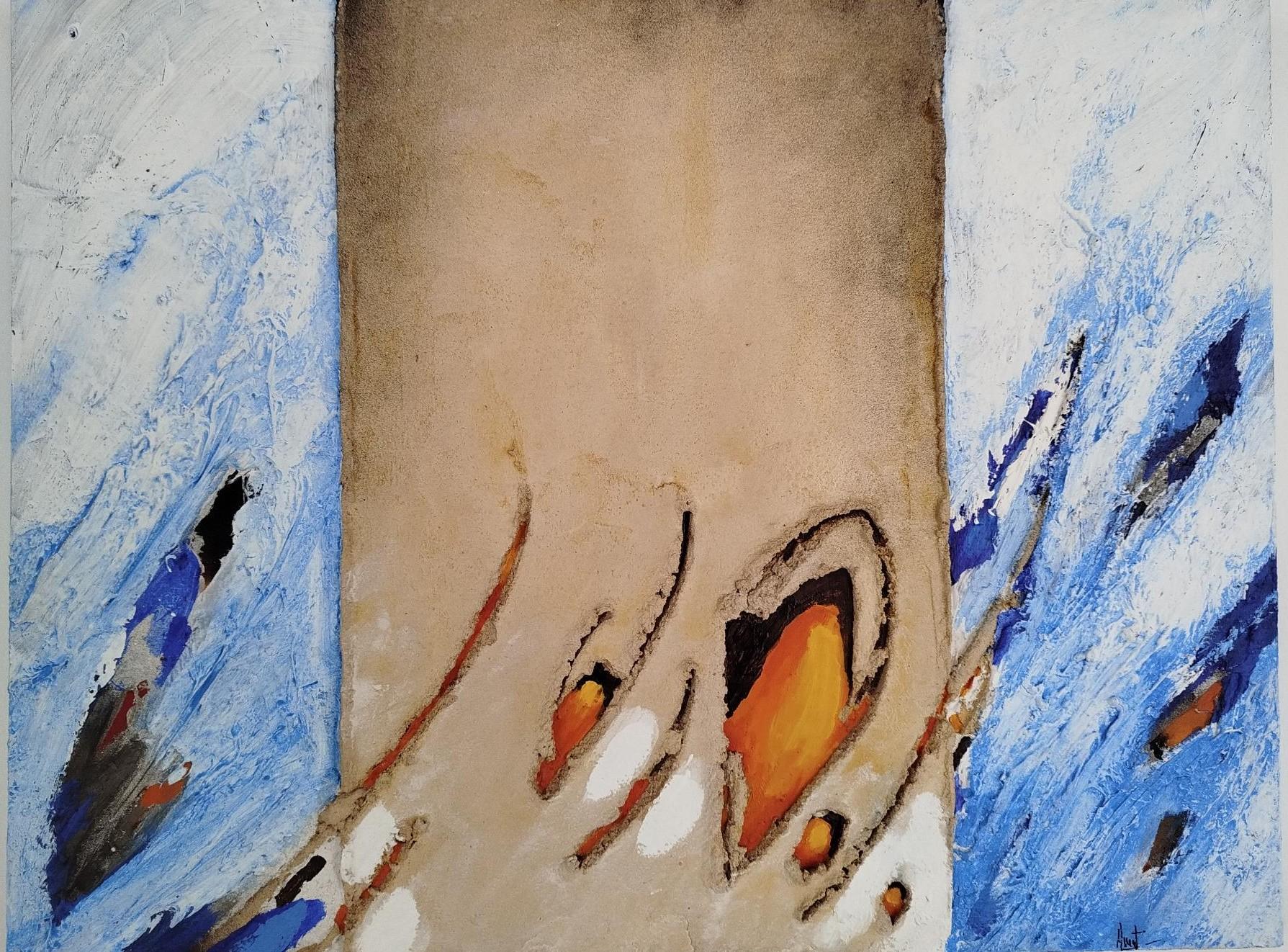Antoni Amat     original abstract mixed media acrylic painting 2