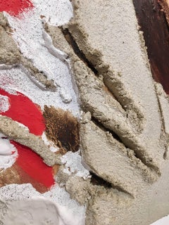 Antoni Amat  Square   Texture  Collage   mixed media acrylic painting