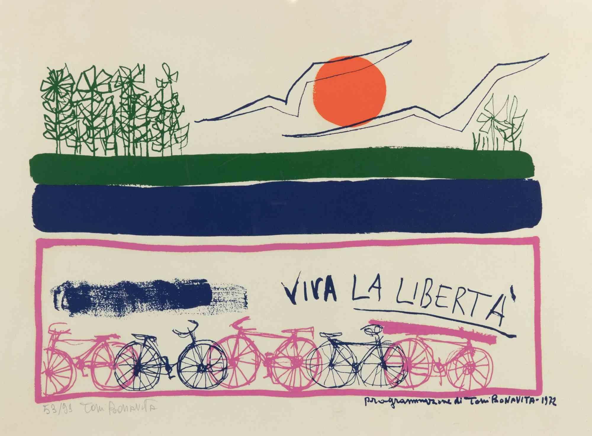 Viva la libertà - Etching by Toni Bonavita - 1972 1