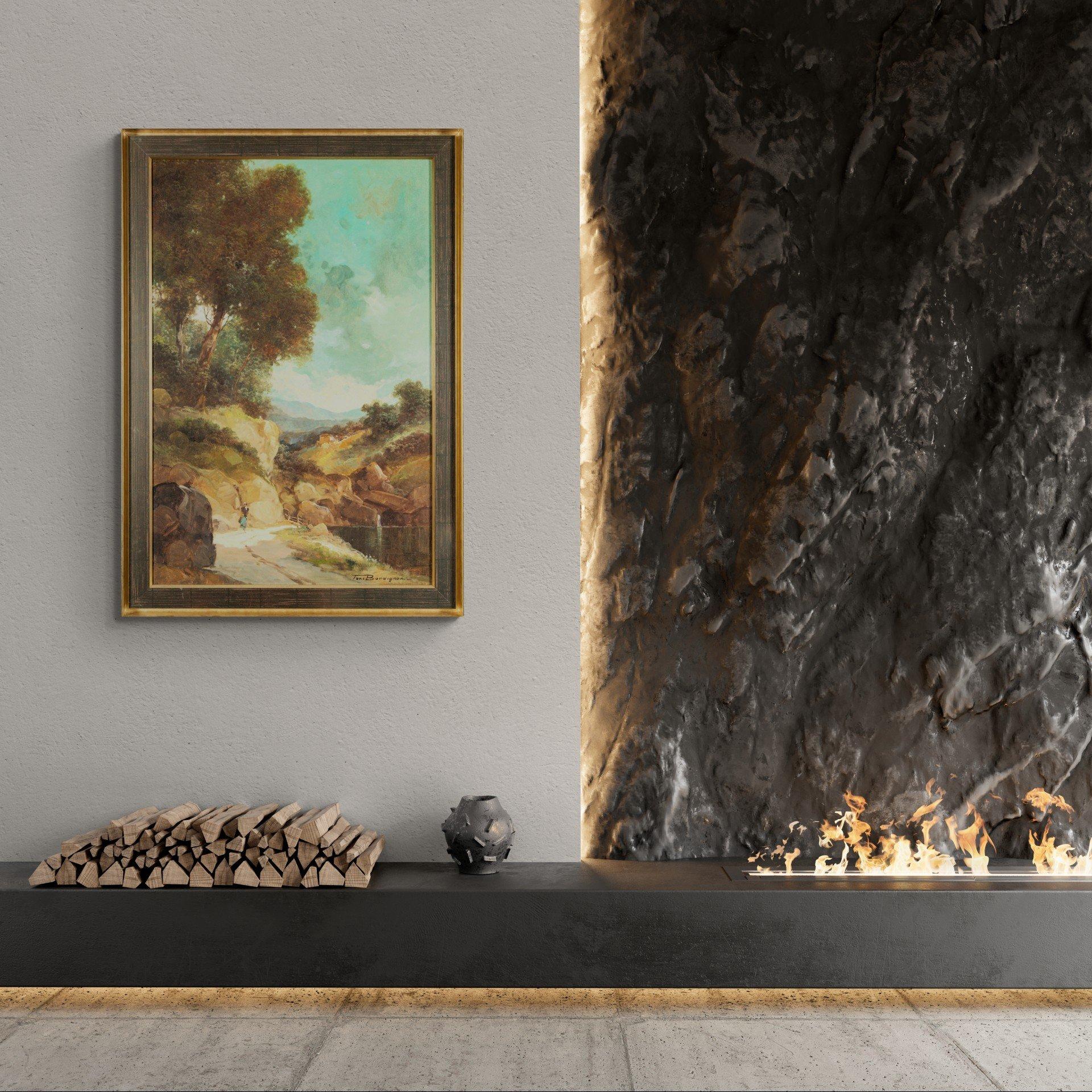 Capriccio landscape painting by TONI BORDIGNON (1921-), in the Old Master style For Sale 4