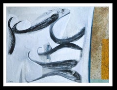 Caldentey 6.3.2 Black and White original neo-expressionist acrylic painting