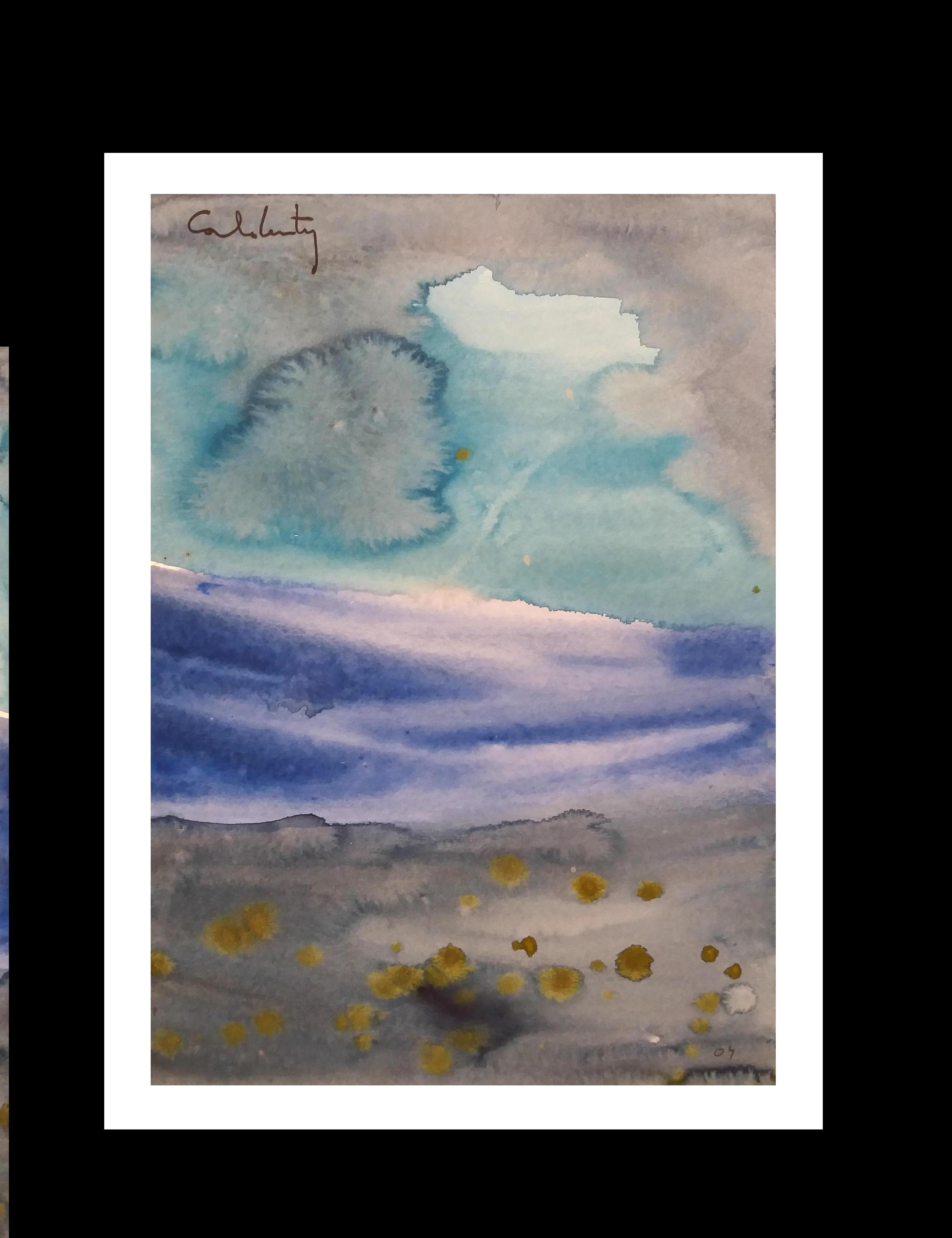 Toni CALDENTEY Landscape Painting – Caldentey    Originales figuratives Aquarell-Papiergemälde von Mallorca
