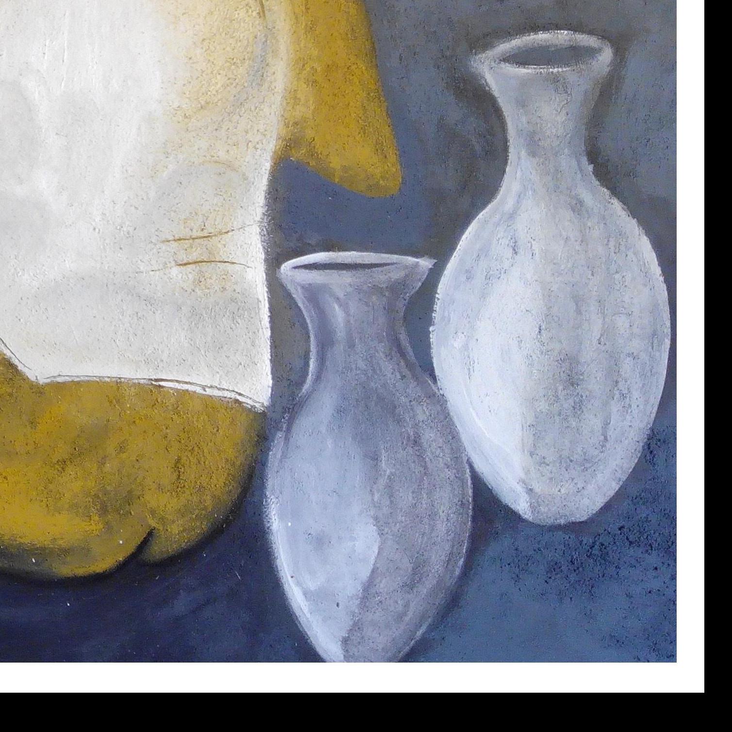 Caldentey 42  Azul  Dorado Muy Grande  pintura acrílica neoexpresionista original - Painting Neoexpresionista de Toni CALDENTEY