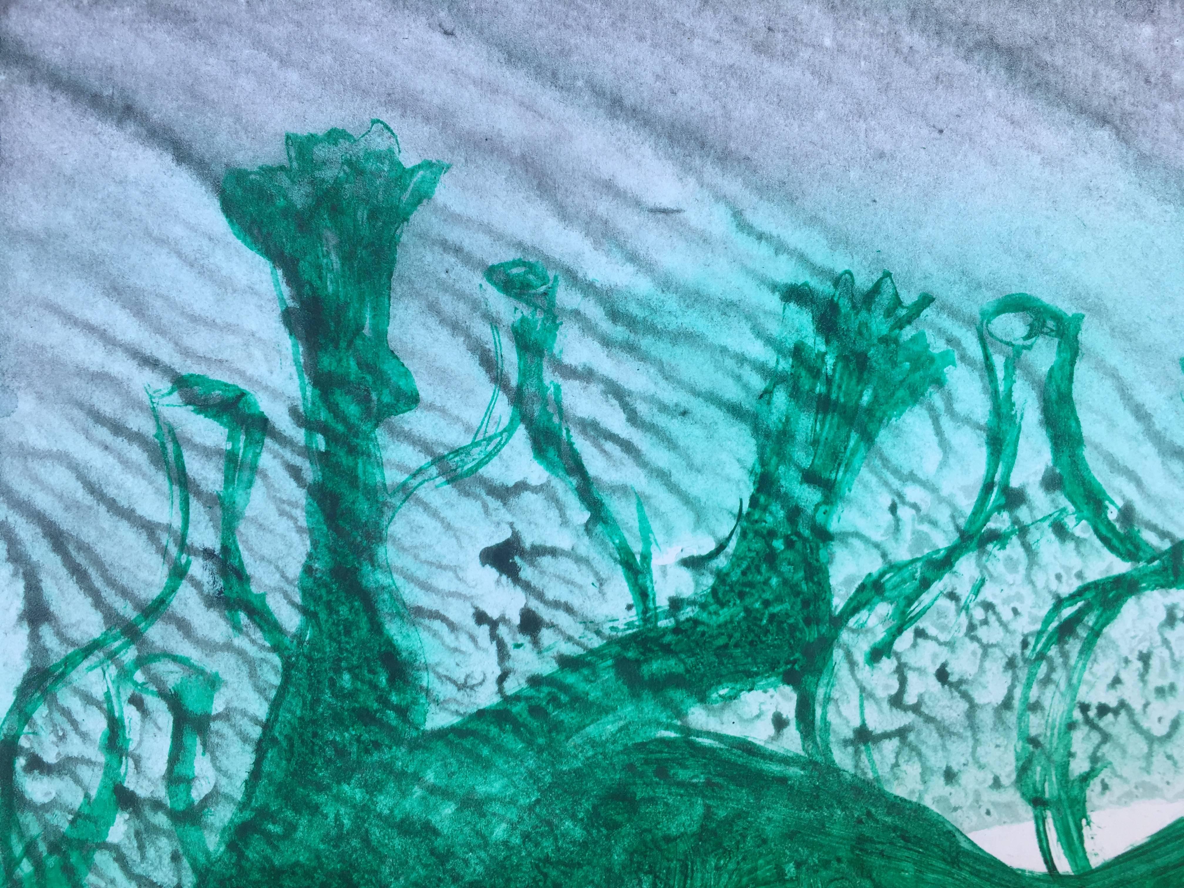 Caldentey Bottles  original neo-expressionist acrylic painting - Abstract Painting by Toni CALDENTEY