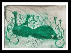 Caldentey Bottles  original neo-expressionist acrylic painting