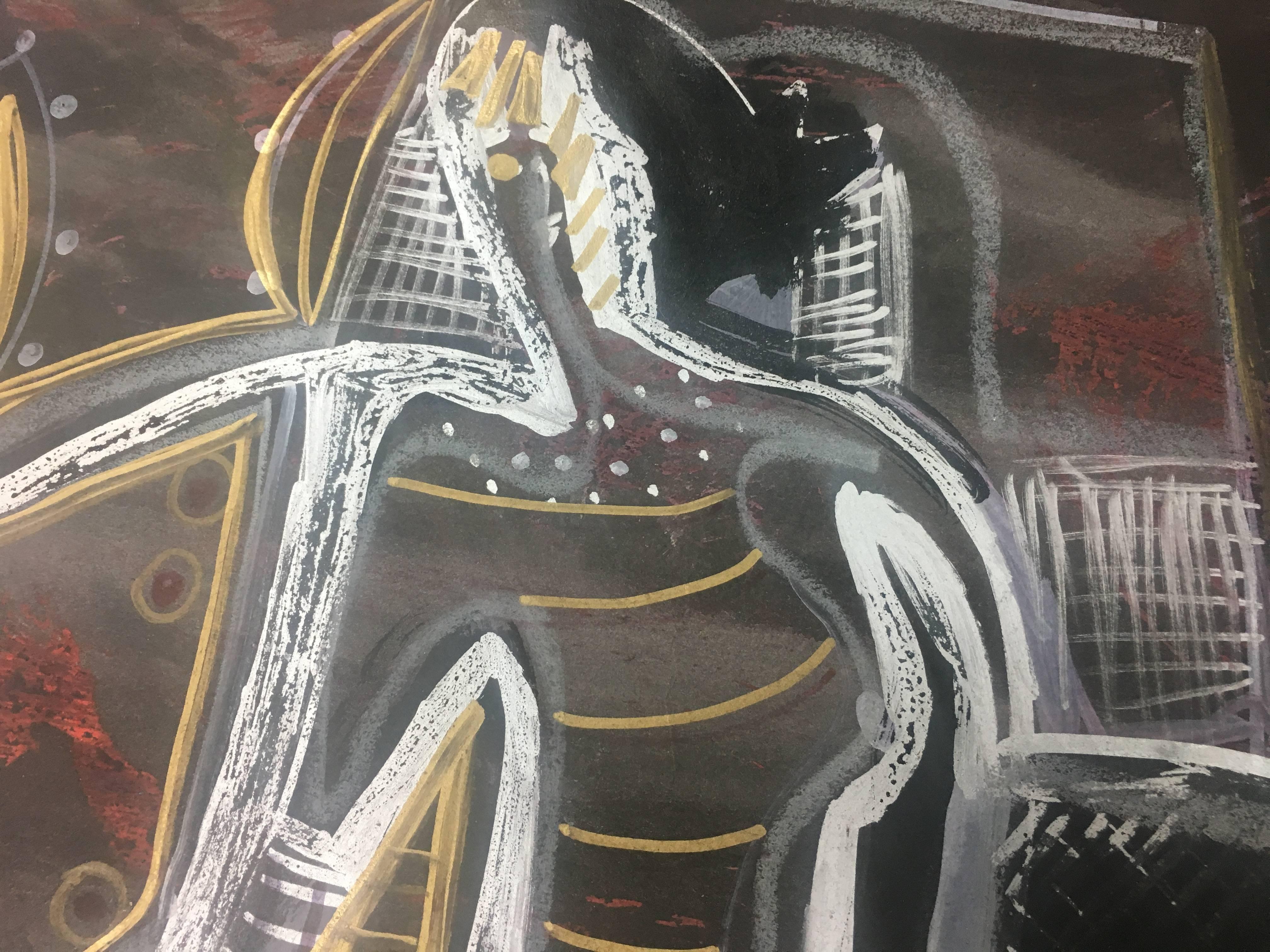 Caldentey.  Zeichen  Originales neoexpressionistisches Acrylgemälde (Abstrakt), Painting, von Toni CALDENTEY