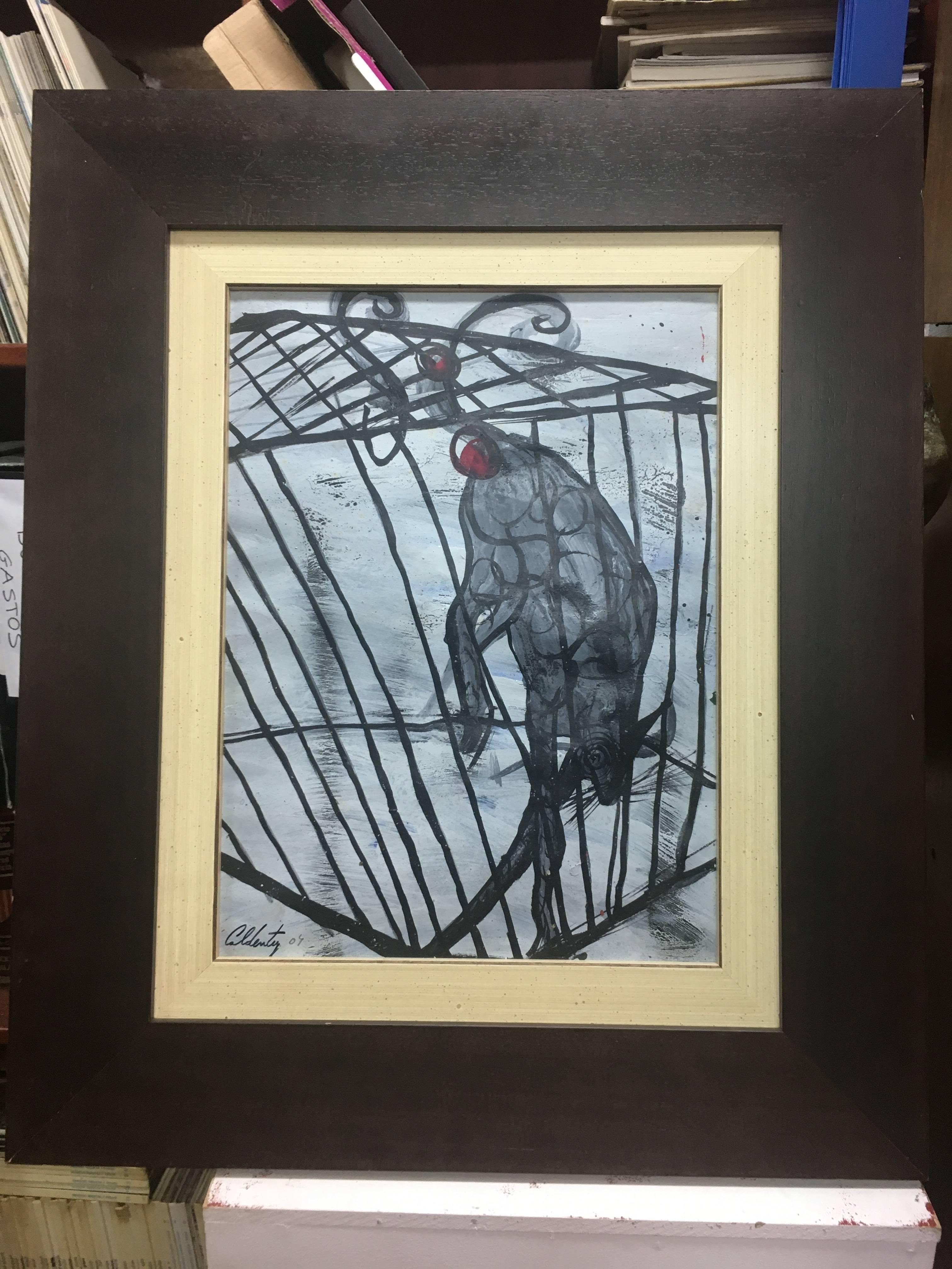 Caldentey  Zirkus  Originales neoexpressionistisches Acrylgemälde (Abstrakt), Painting, von Toni CALDENTEY