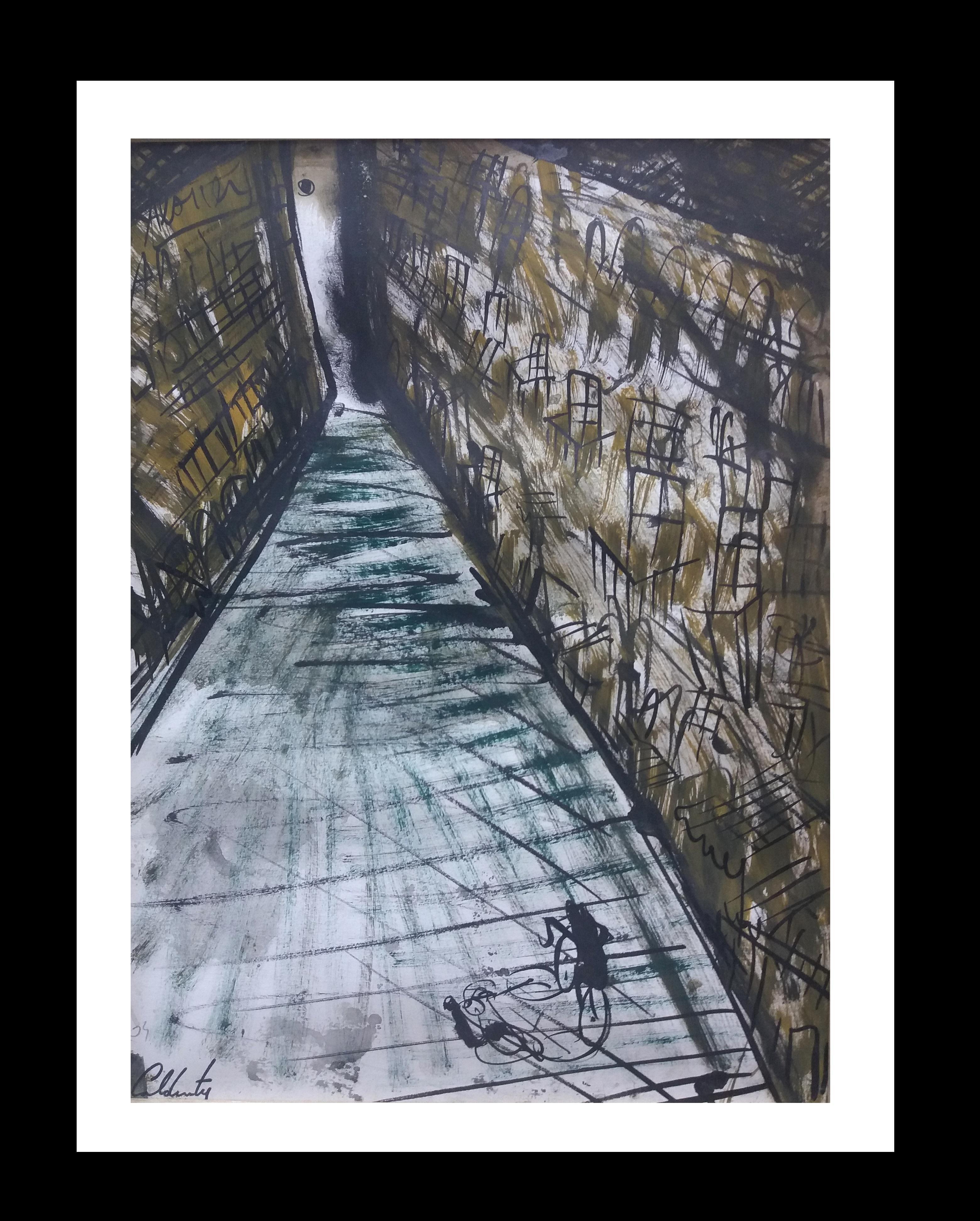 Caldentey  Peinture acrylique néo- figurative originale de CITY - Painting de Toni CALDENTEY