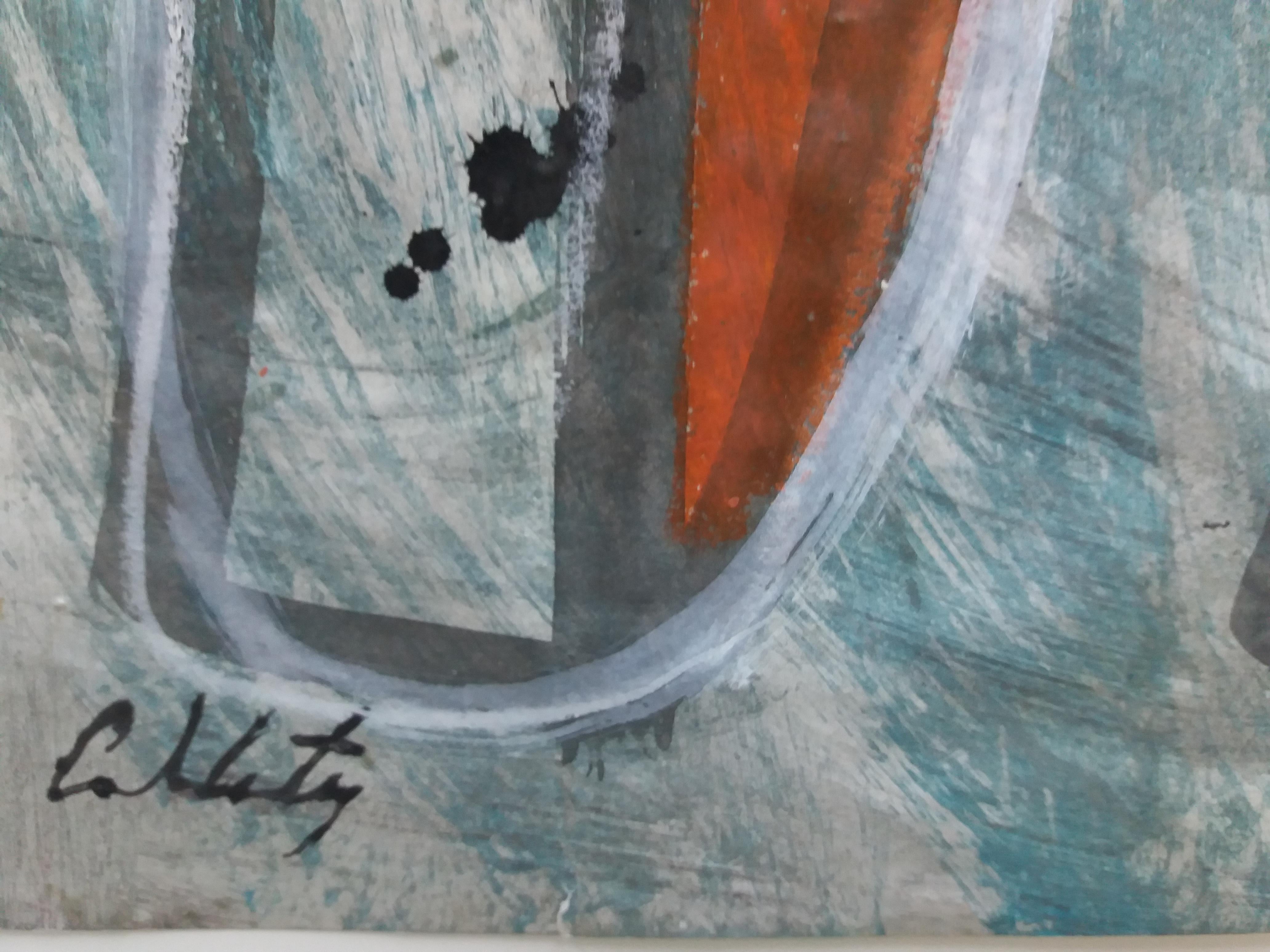 Caldentey  Grün  Windmühlen auf Mallorca  Originales neoexpressionistisches Acryl im Angebot 5