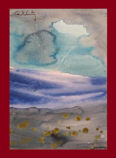 Caldentey    Mallorca original neo figurative watercolor paper painting