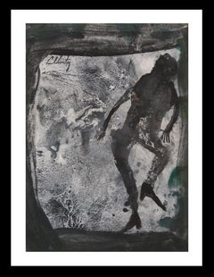 Caldentey 6  Mallorca pintura original neofigurativa en papel acuarela