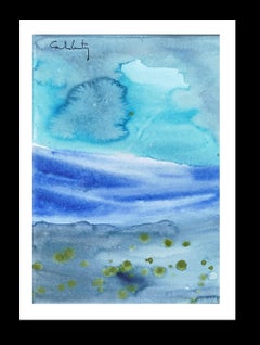 Caldentey    Mallorca original neo figurative watercolor paper painting