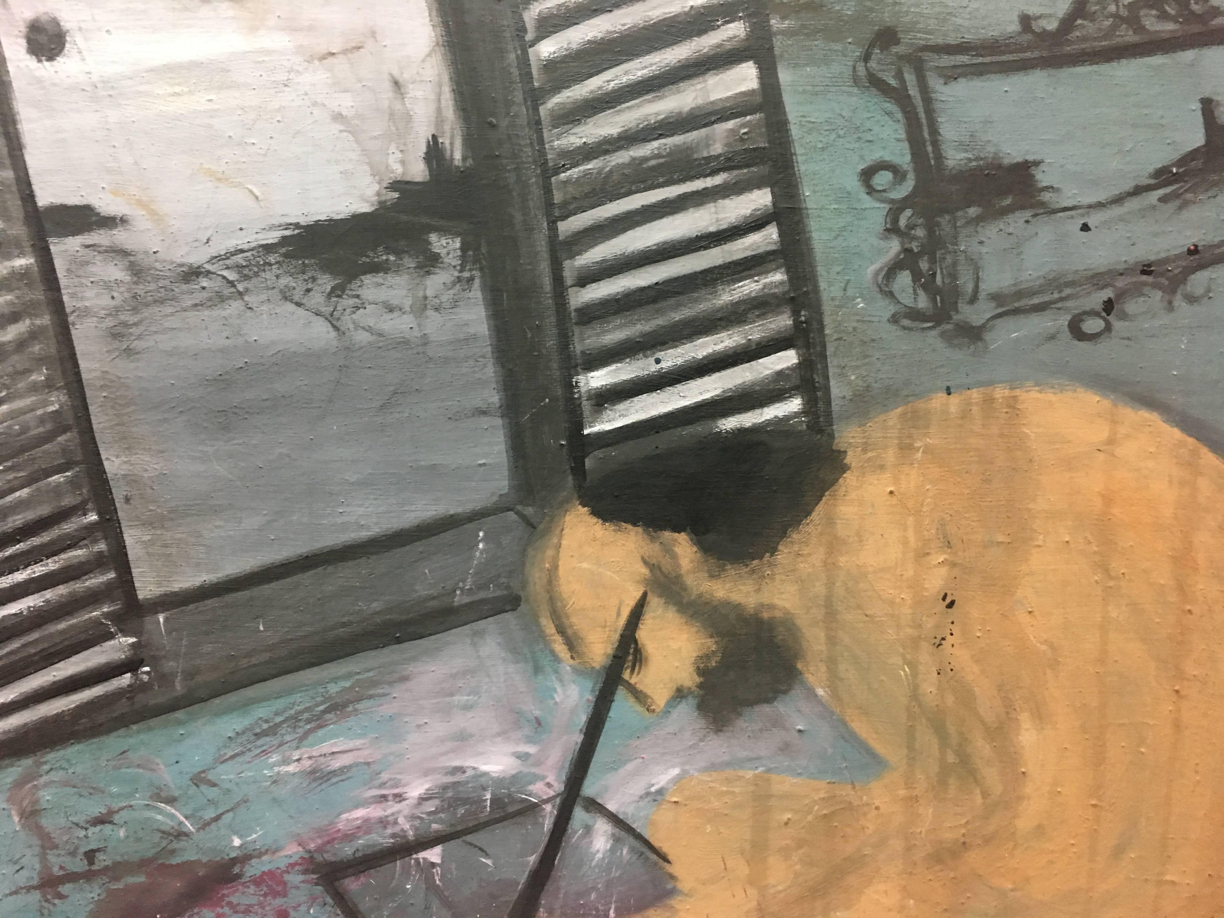 Caldentey Paris.original neo-expressionist mixed media acrylic painting- 2014. framed
 composition of the artist Español Toni CALDENTEY.
Mixed technique on canvas.
CALDENTEY, Toni - (Portocolom, Mallorca - Spain)
The active notion of rhythm and the