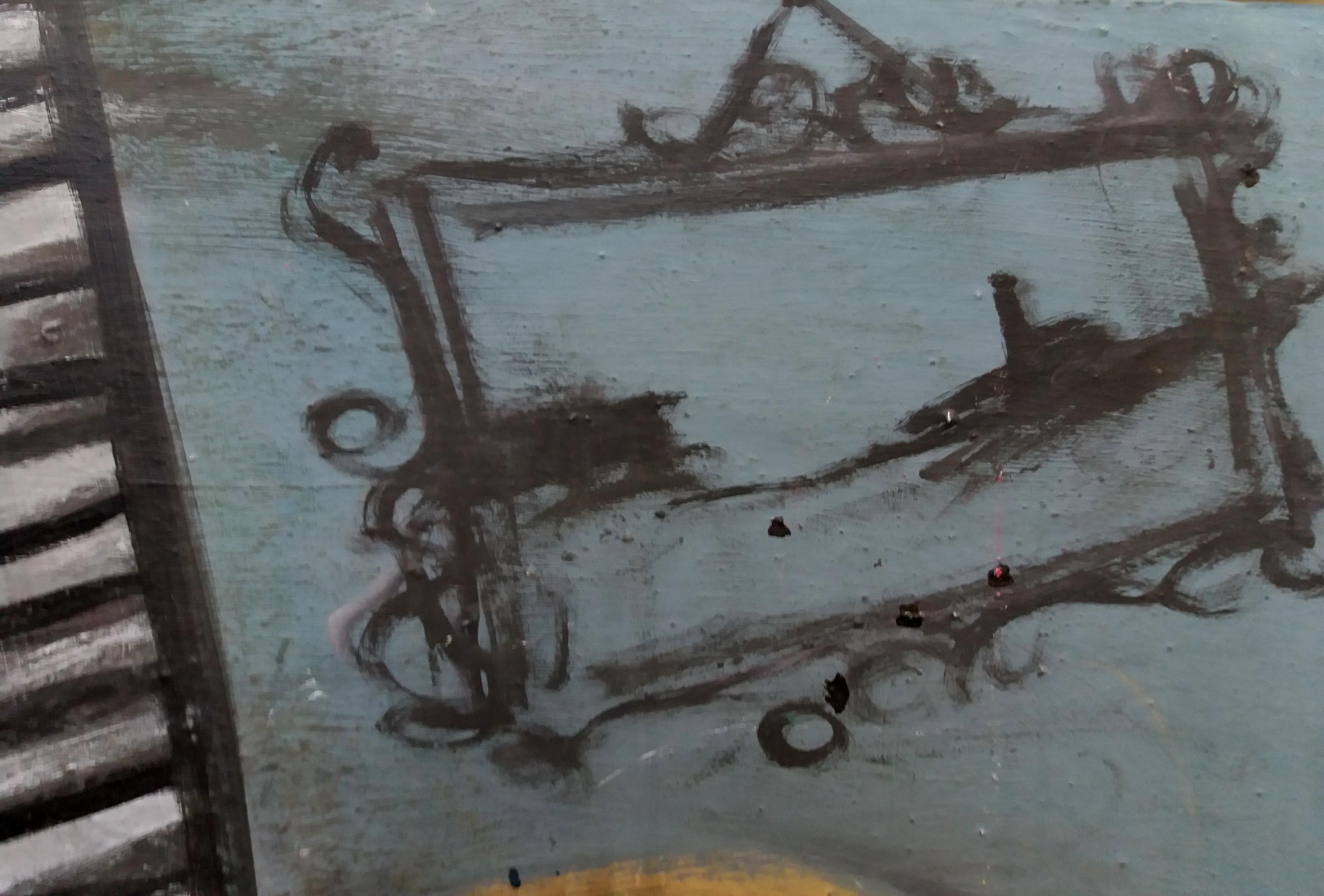 Caldentey  Paris Character original neo-expressionist  acrylic painting- 2014 For Sale 2