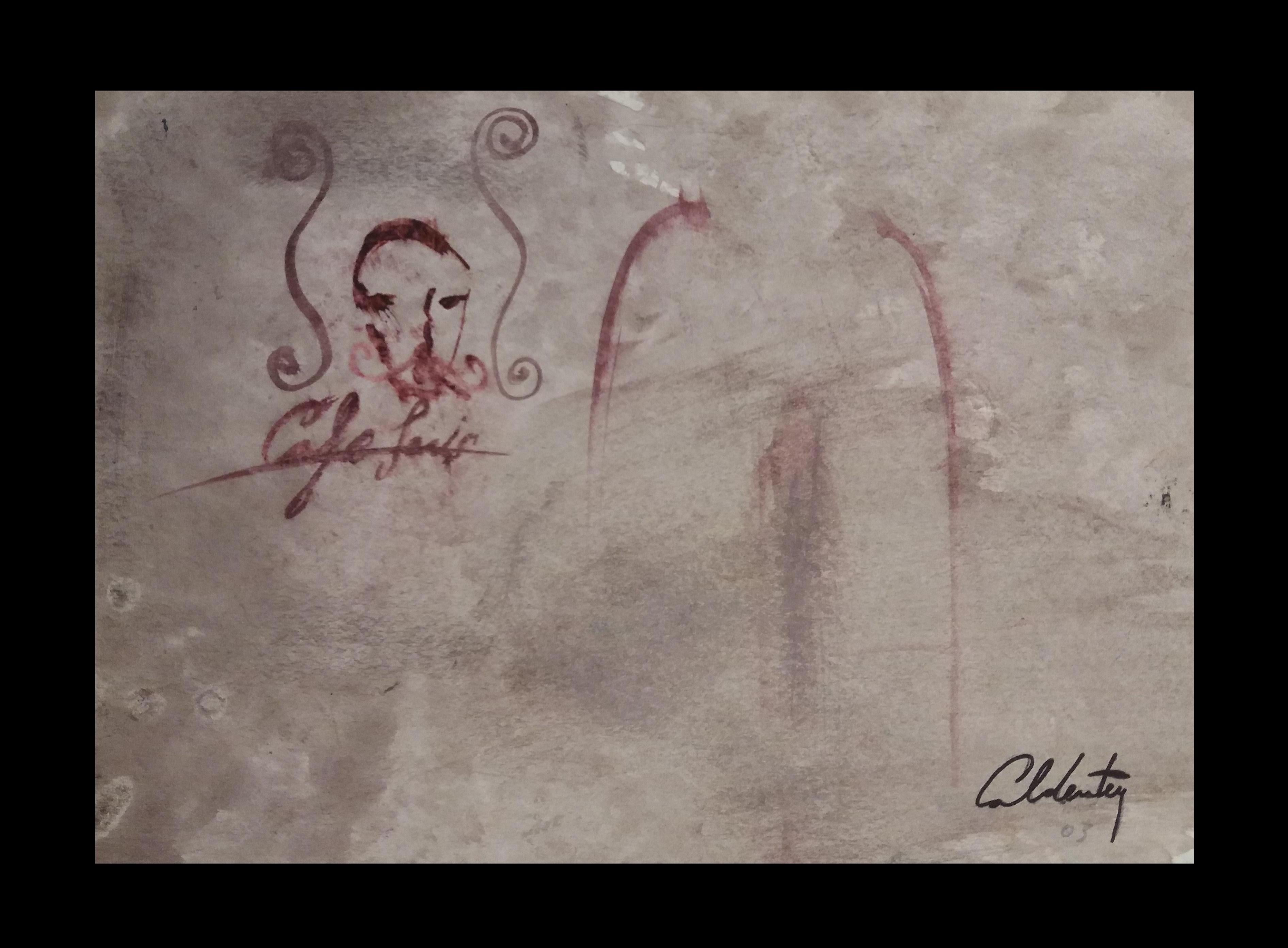 Caldentey  Originales figuratives Aquarell-Papiergemälde der Serie Mallorca – Painting von Toni CALDENTEY