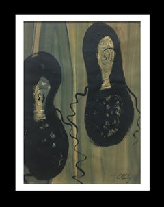 Caldentey  Sneakers Mallorca- original neo-expressionistisches Acrylgemälde