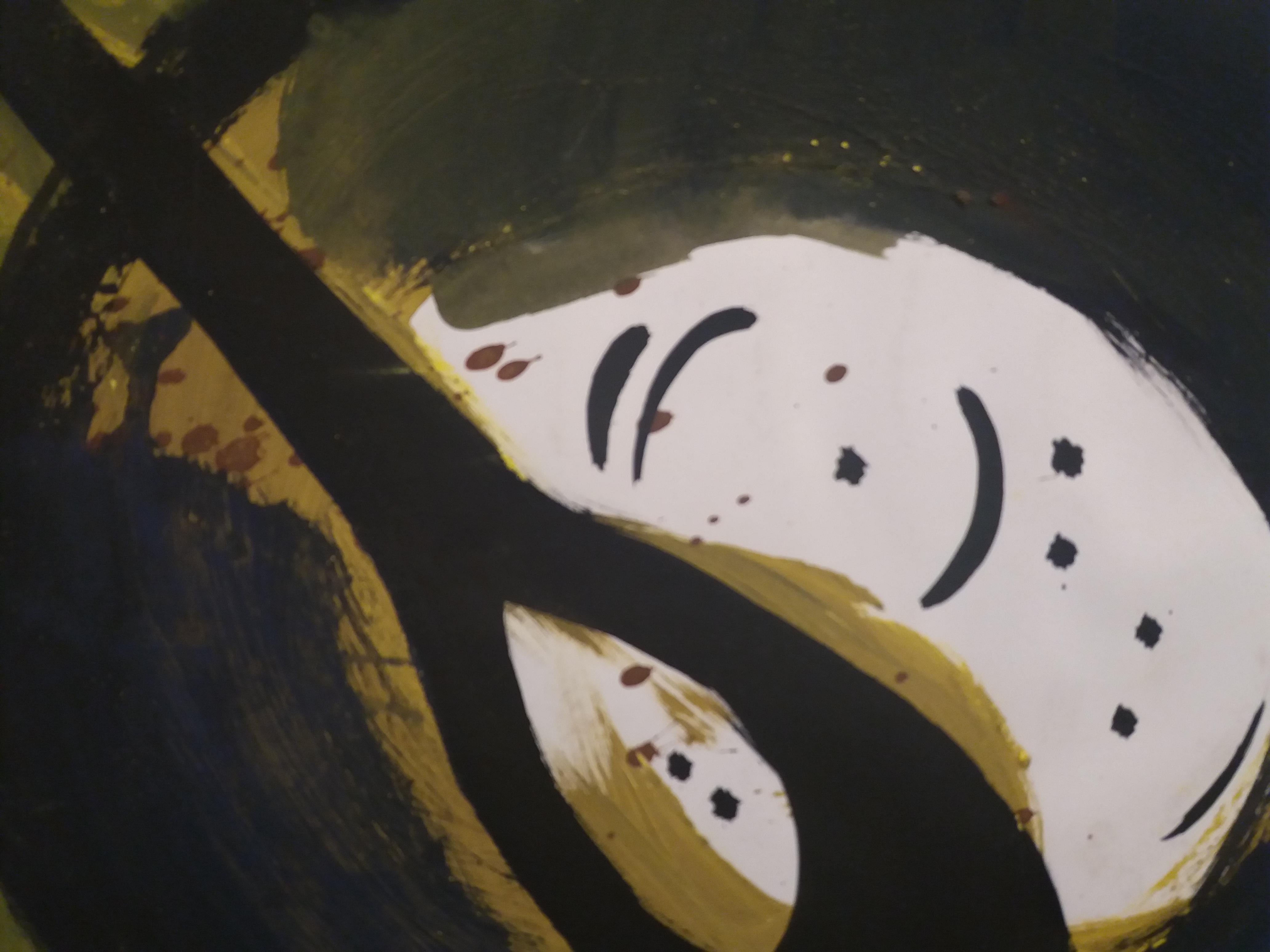Caldentey   Spoon and Plate original neo figurative acrylic paper - Painting by Toni CALDENTEY