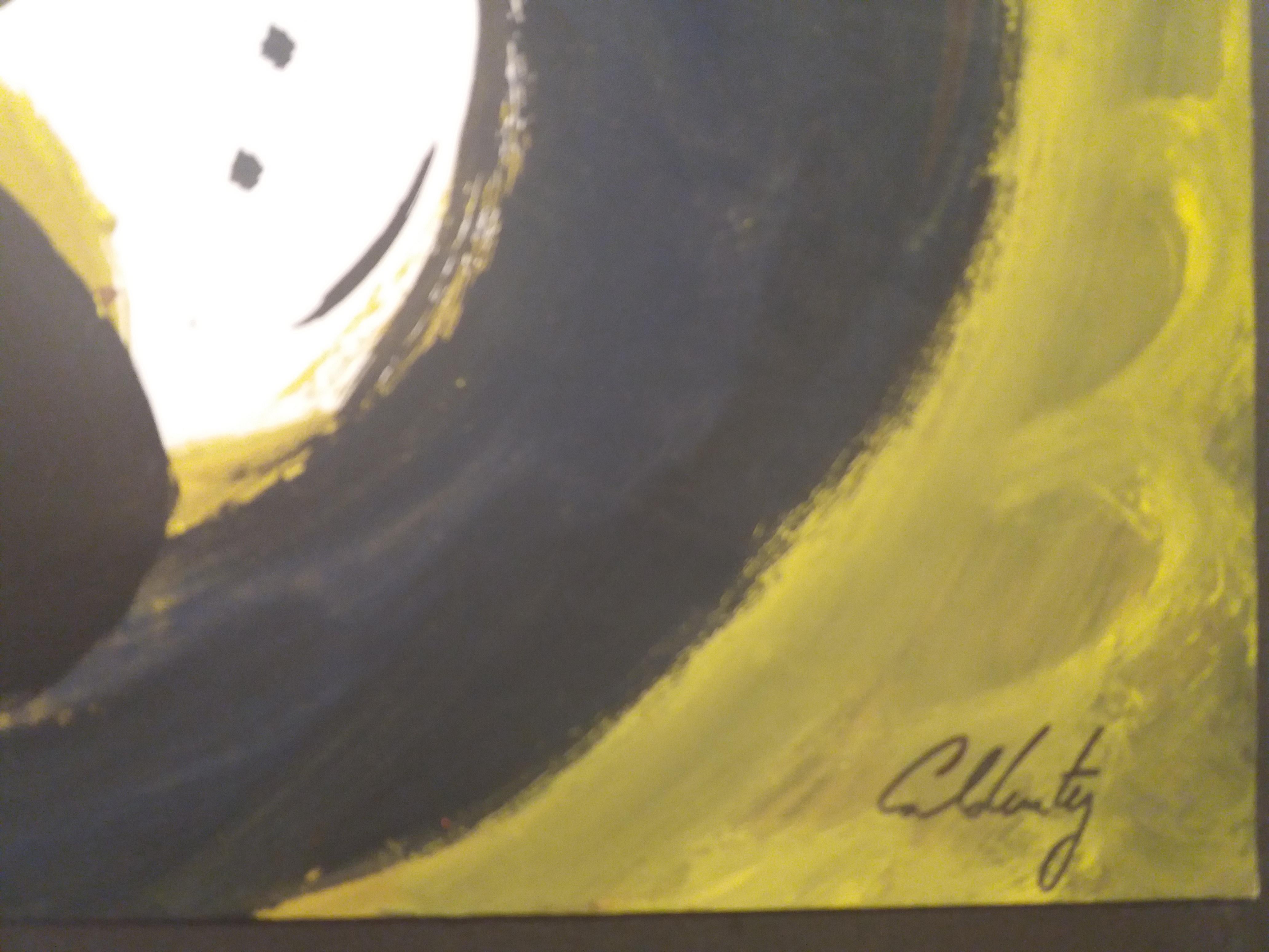 Caldentey   Cucchiaio e piatto originale neo figurativo su carta acrilica - Painting Neoespressionismo di Toni CALDENTEY
