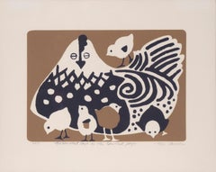 "The hen that lays is the hen that pays" Screenprint on Paper