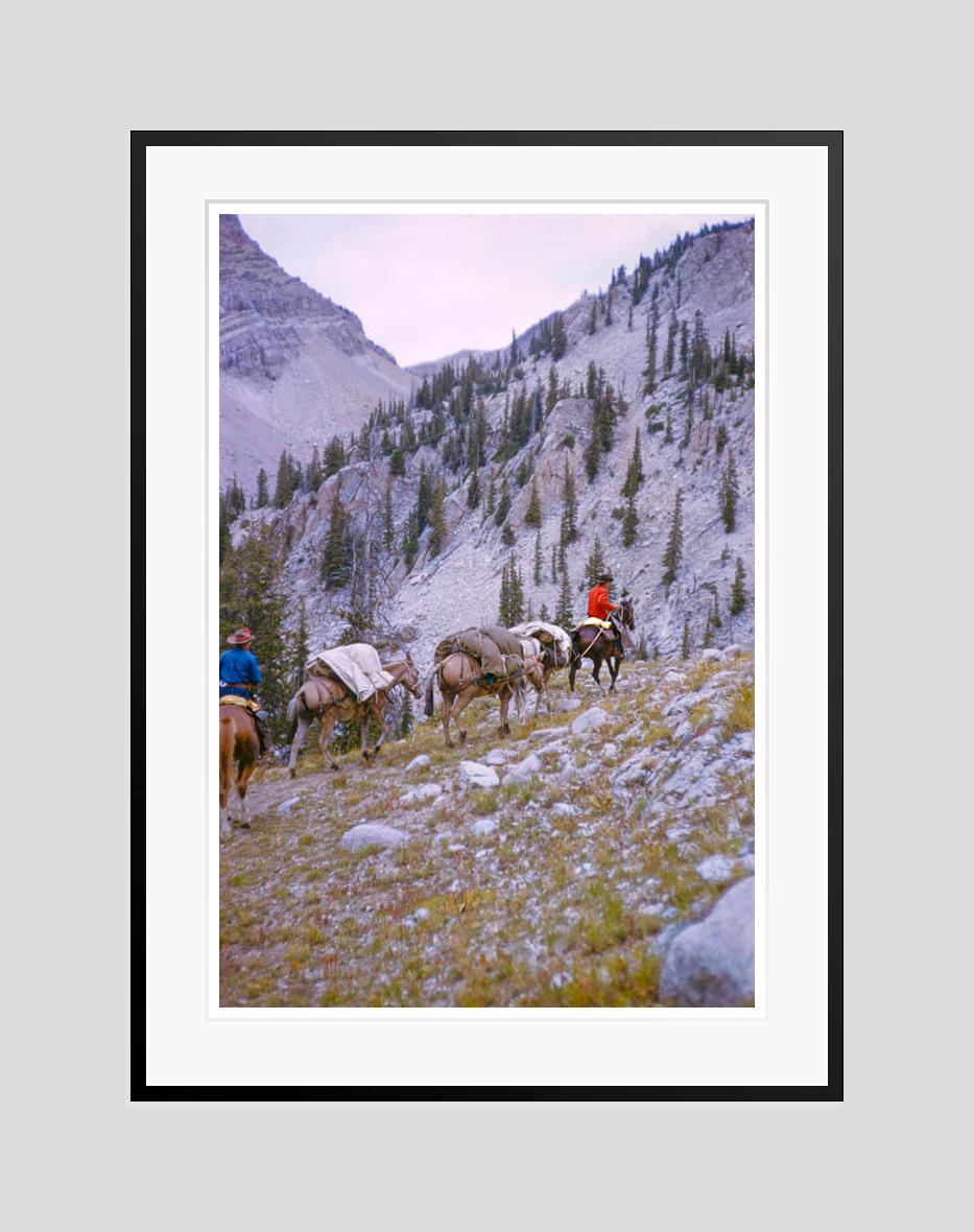 A Pack Trip In Wyoming

1960

Holiday makers at a Wyoming dude ranch enjoy a pack trip across a spectacular landscape, USA, 1960. 

by Toni Frissell

40 x 30 