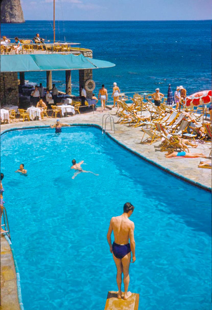 Toni Frissell Color Photograph - A Pool In Capri 1959 Limited Signature Stamped Edition 