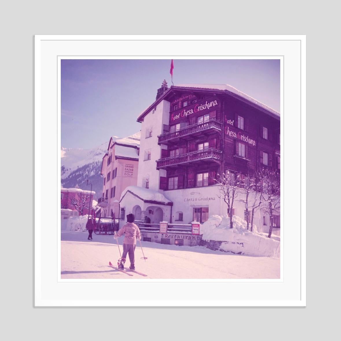 A Young Skier 1954 Oversize Limited Signature Stamped Edition - Modern Photograph by Toni Frissell