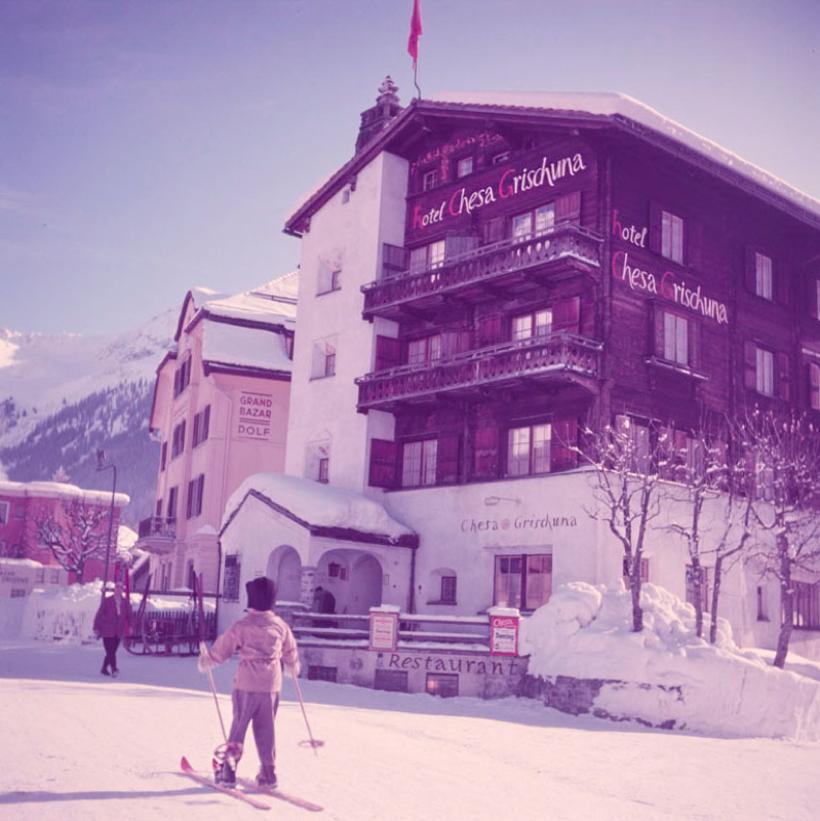 Toni Frissell Color Photograph - A Young Skier 1954 Oversize Limited Signature Stamped Edition 