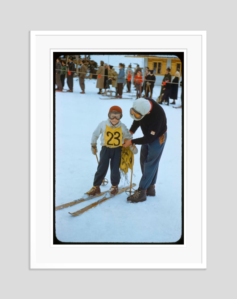 A Young Skier 1955 Limited Signature Stamped Edition  - Modern Photograph by Toni Frissell