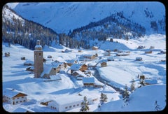 Une scène alpine à l'hiver 1955 Édition limitée estampillée 