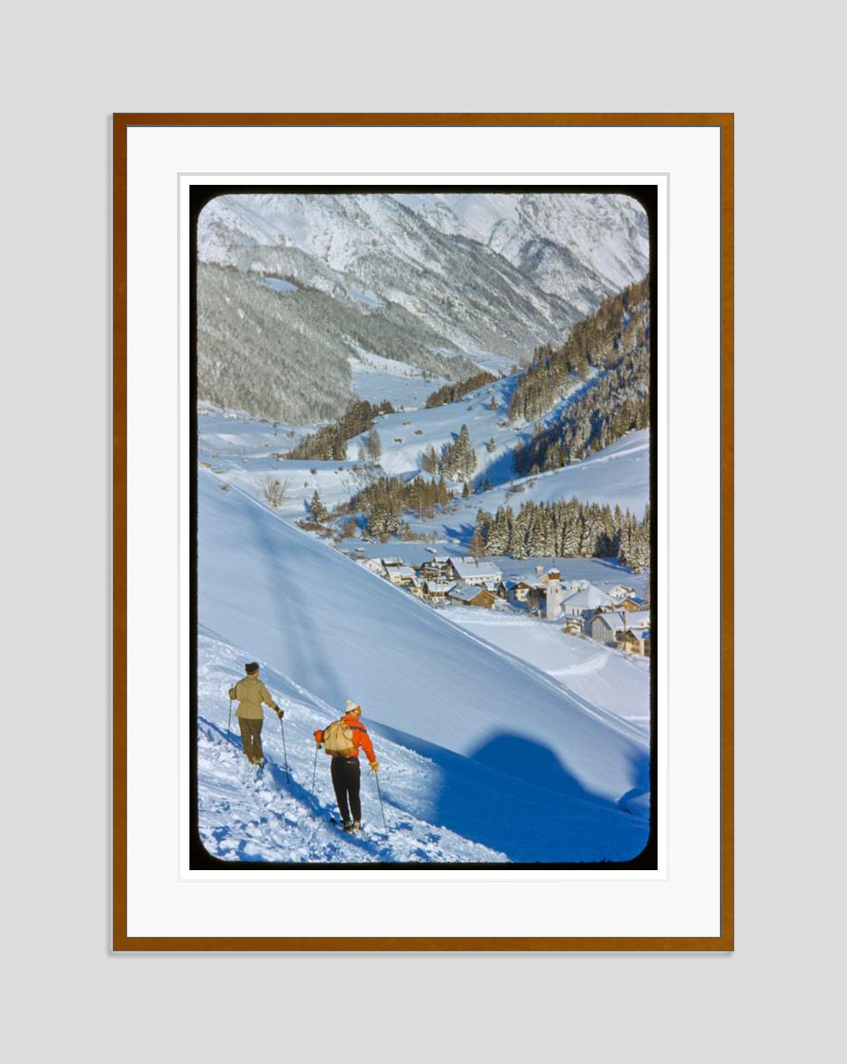 An Alpine Valley In Winter 1955 Oversize Limited Signature Stamped Edition  - Photograph by Toni Frissell