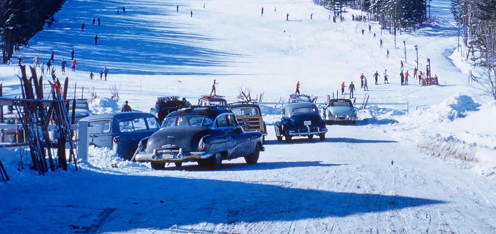 Stowe Ski Slope 1955 Oversize Limited Signature Stamped Edition  - Photograph by Toni Frissell