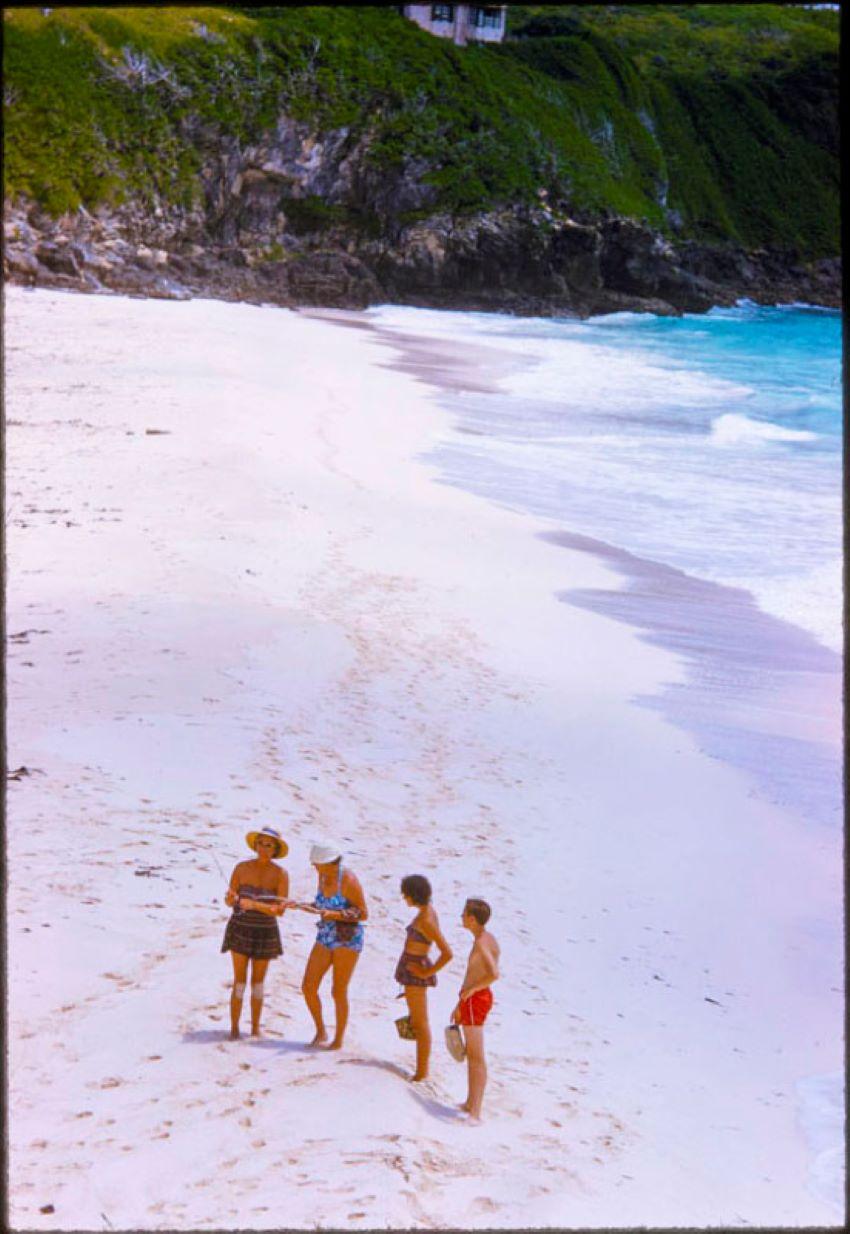 Toni Frissell Color Photograph - Beachgoers In Bermuda  1960 Limited Signature Stamped Edition 