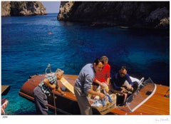 'Capri Riva Boat Picnic' Unframed Limited Signature Stamped Edition