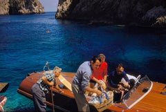 'Capri Riva Boat Picnic' Unframed Limited Signature Stamped Edition