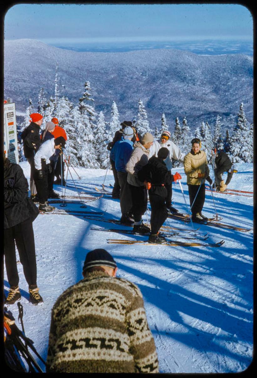 Toni Frissell Color Photograph - Classic Retro Ski Scene 1955 Oversize Limited Signature Stamped Edition 
