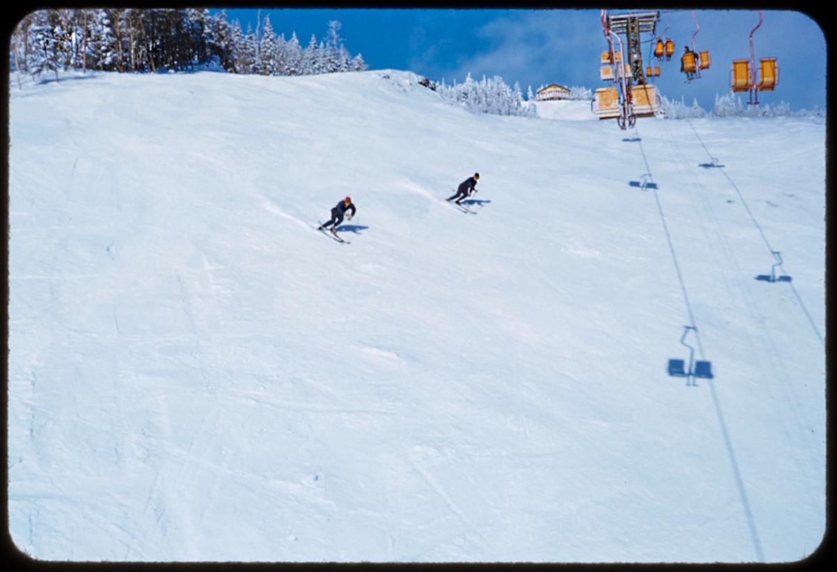 Toni Frissell Color Photograph - Downhill Racers 1955 Oversize Limited Signature Stamped Edition 