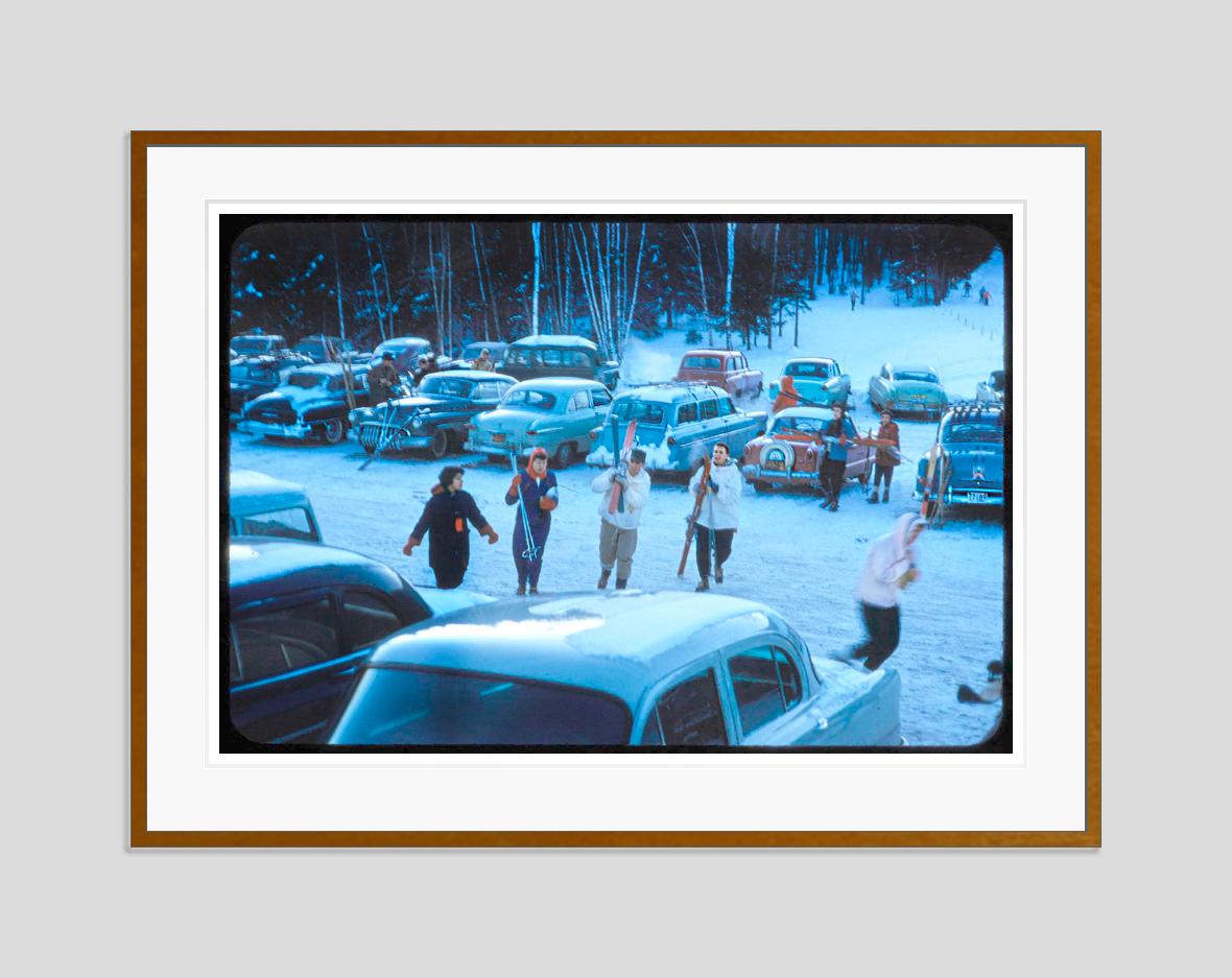 Gathering For A Days Skiing 1955 Oversize Limited Signature Stamped Edition  - Photograph by Toni Frissell