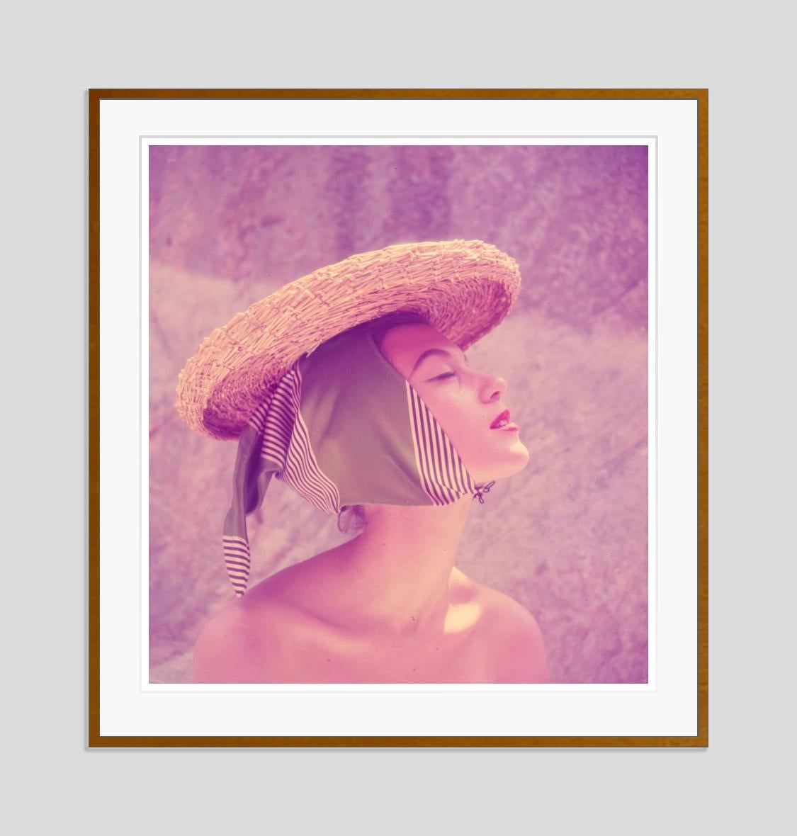 Girl In A Hat 1951 Limited Signature Stamped Edition  - Photograph by Toni Frissell