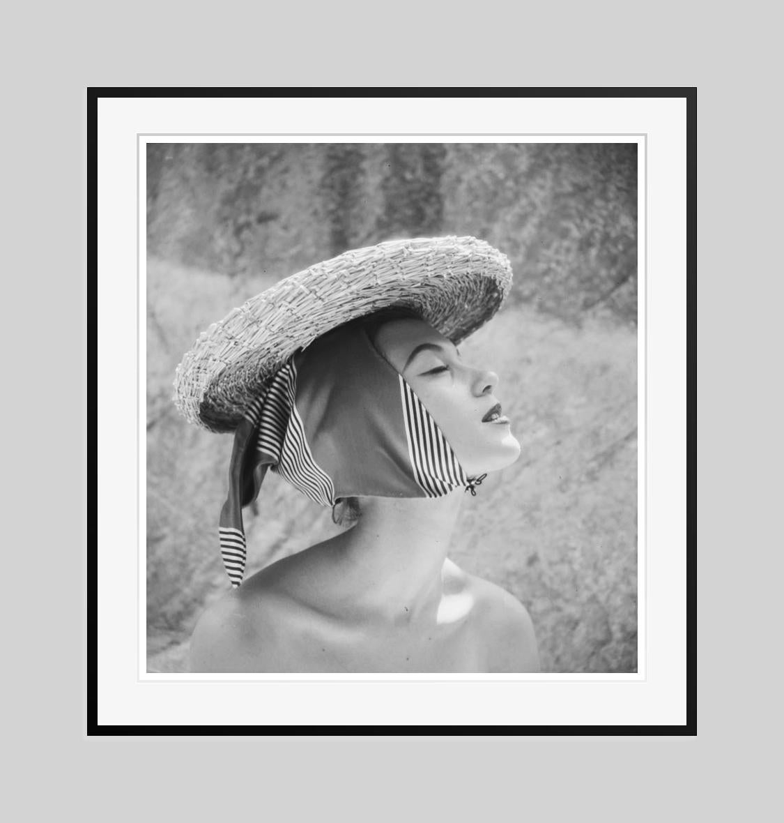 Girl In A Hat 1951 Limited Signature Stamped Edition  - Photograph by Toni Frissell