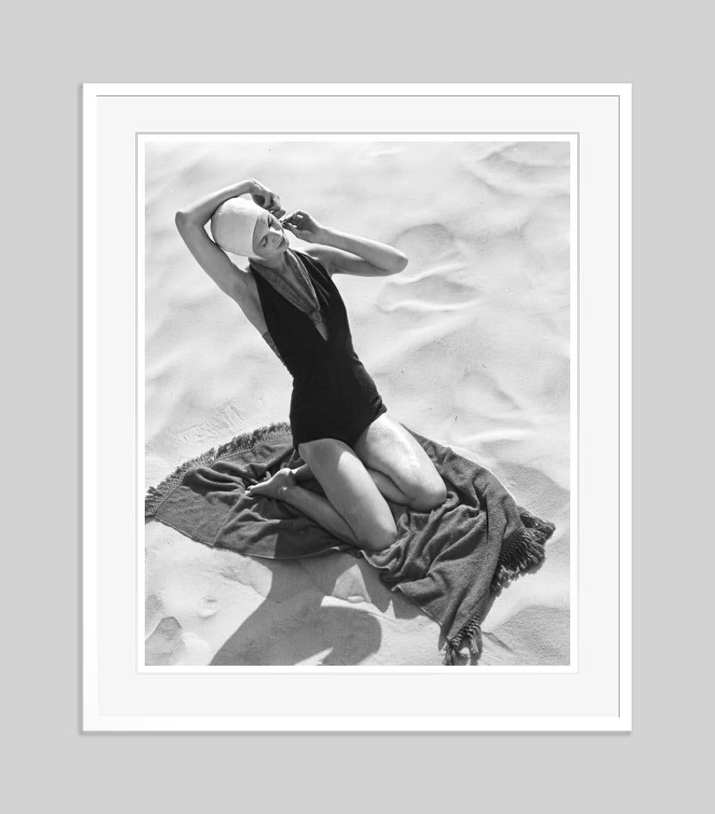 Girl On The Beach 1947 Limited Signature Stamped Edition  - Photograph by Toni Frissell