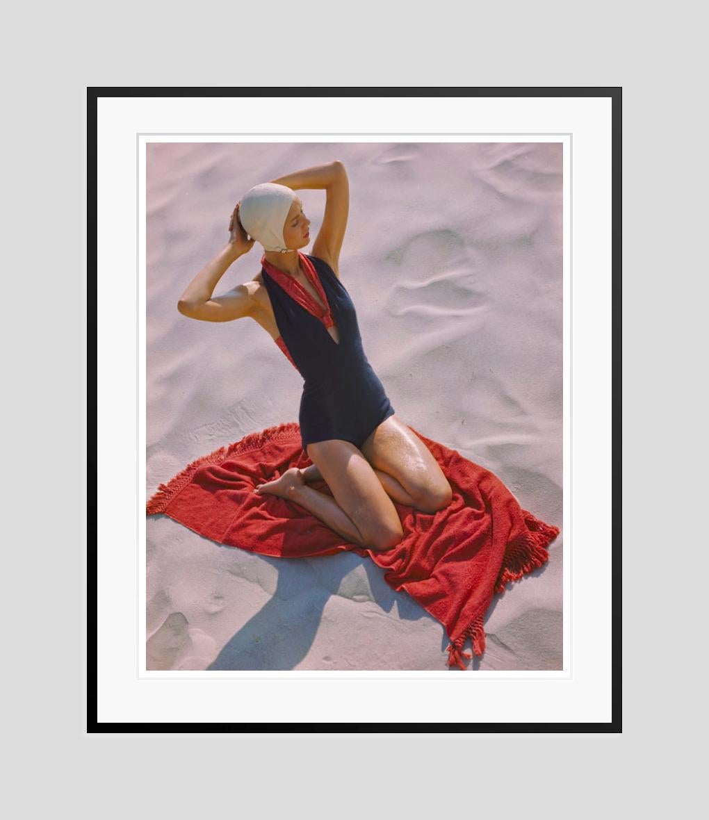 Girl On The Beach 1947 Limited Signature Stamped Edition  - Modern Photograph by Toni Frissell