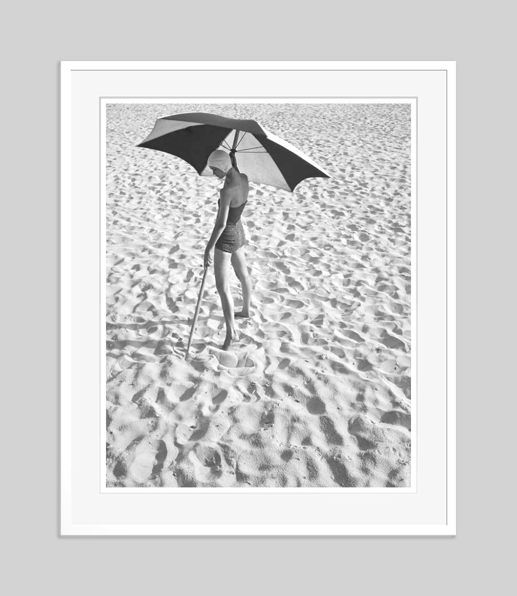 Girl On The Beach 1948 Limited Signature Stamped Edition - Modern Photograph by Toni Frissell